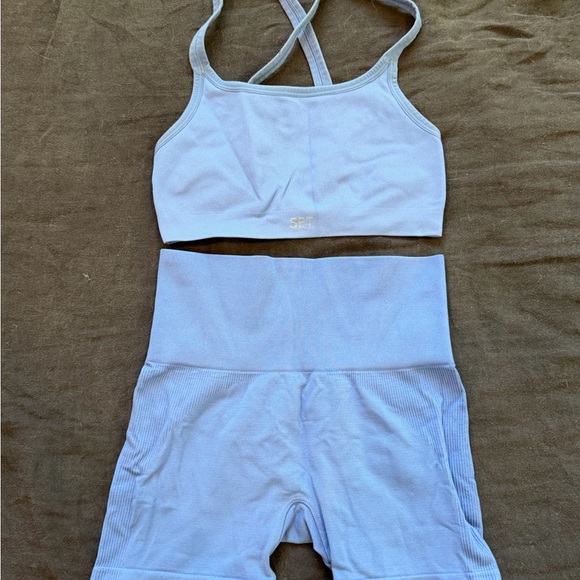 SET Active Other - SET Active Light Blue Sports Bra and Shorts